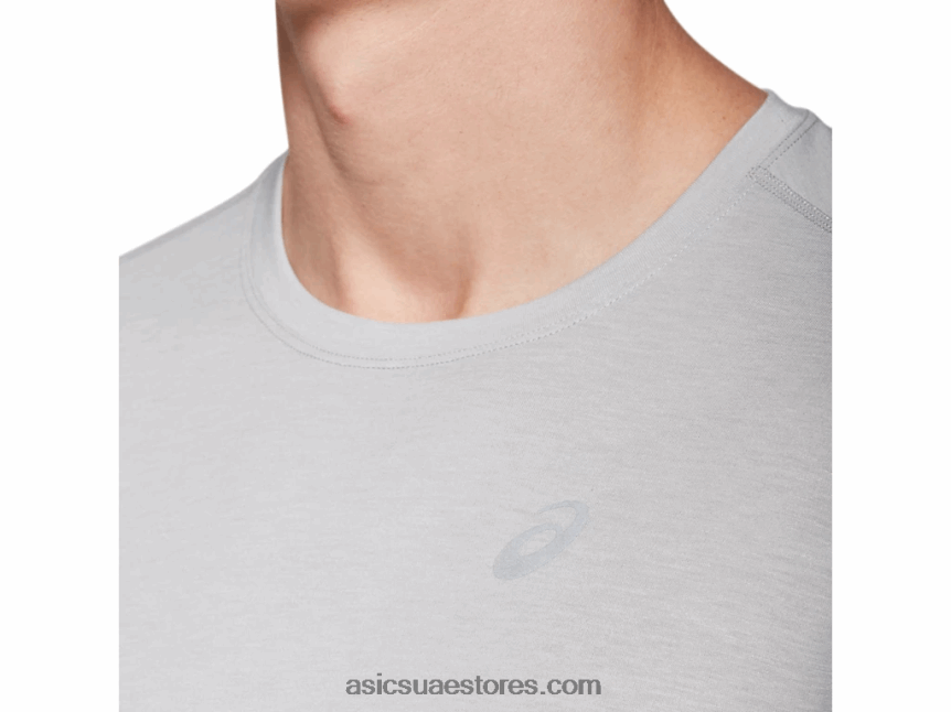 Asics هيذر رمادي فاتح قميص دوراي بأكمام طويلة للرجال 2N24DJ1986