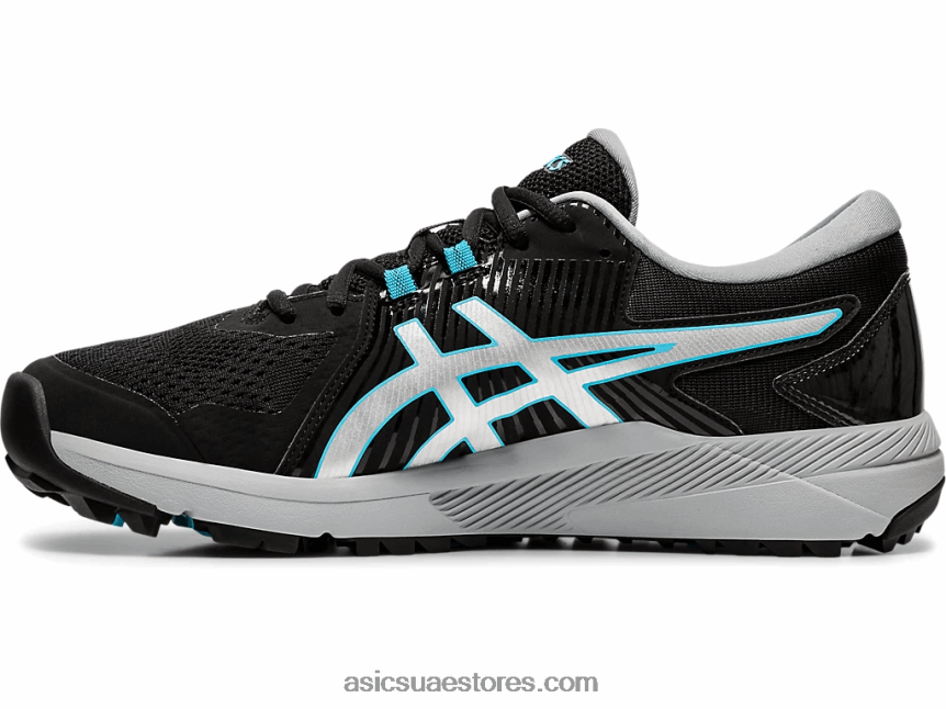 Asics الفضة السوداء جل انزلاق الرجال بالطبع 2N24DJ1992