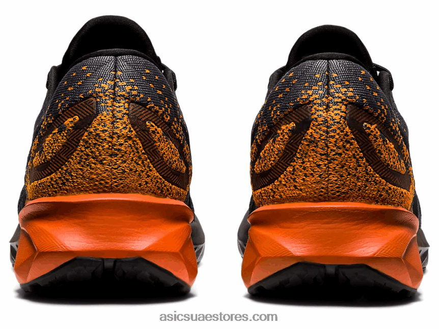 Asics أسود / برتقالي القطيفة دينابلاست 2N24DJ2002