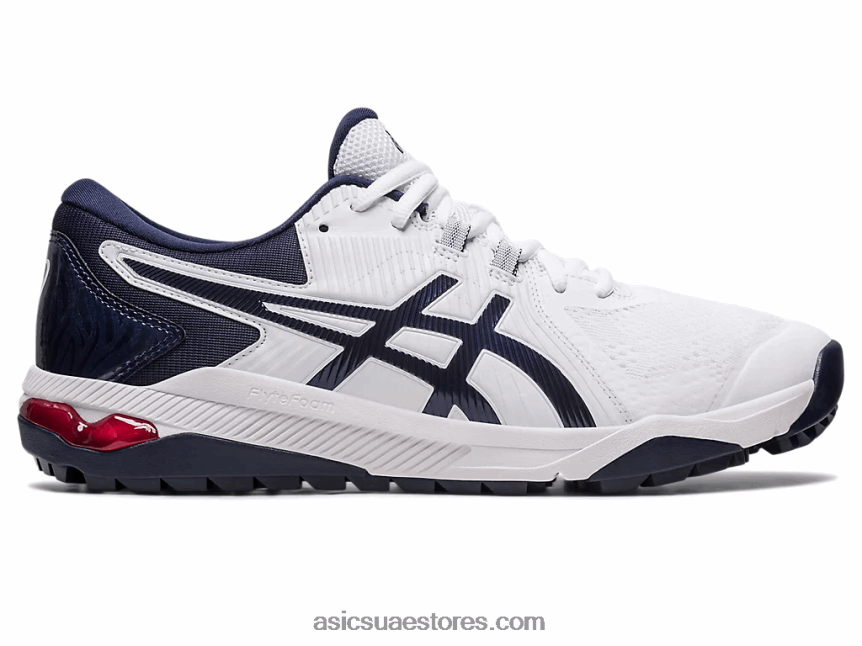 Asics أبيض / منتصف الليل جل انزلاق الرجال بالطبع 2N24DJ201