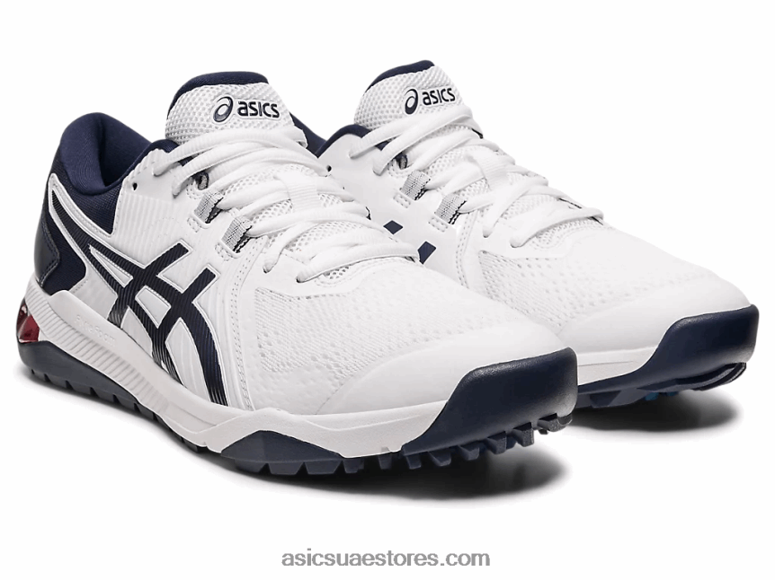Asics أبيض / منتصف الليل جل انزلاق الرجال بالطبع 2N24DJ201