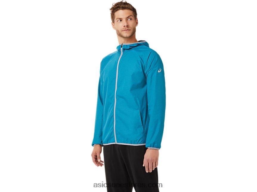 Asics هيذر أزرق مخضر / صخرة صخرية سترة رجالية للتعبئة 2N24DJ2027