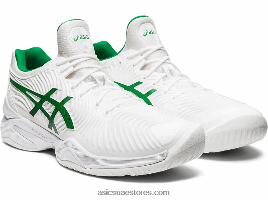 Asics أبيض / أخضر محكمة وما يليها نوفاك 2N24DJ2063