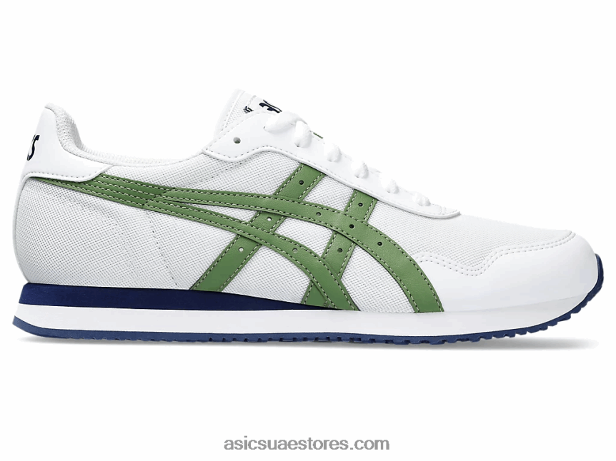 Asics أبيض / أرز أخضر عداء النمر 2N24DJ208