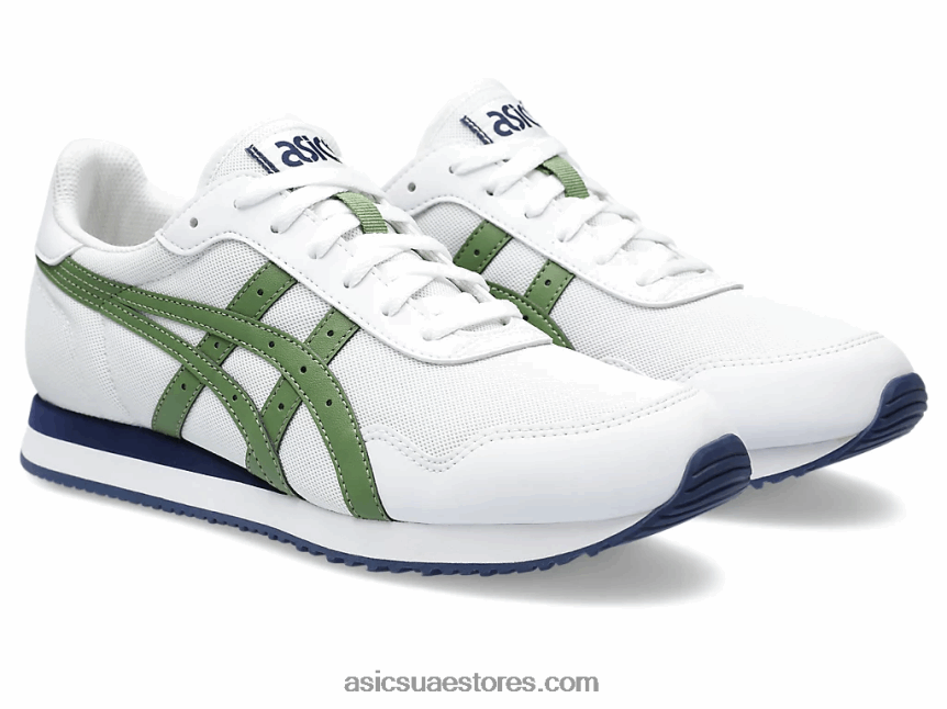 Asics أبيض / أرز أخضر عداء النمر 2N24DJ208