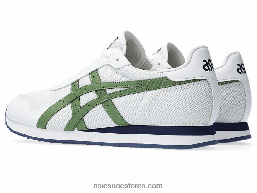 Asics أبيض / أرز أخضر عداء النمر 2N24DJ208