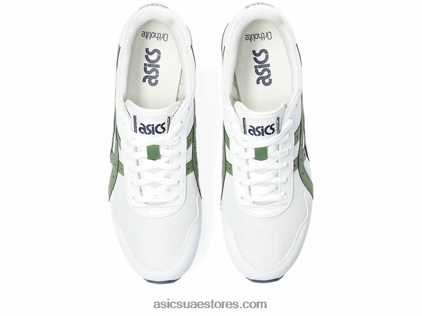 Asics أبيض / أرز أخضر عداء النمر 2N24DJ208