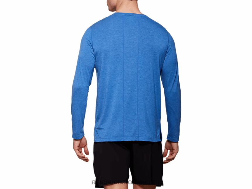 Asics هيذر الأزرق قميص دوراي بأكمام طويلة للرجال 2N24DJ2093