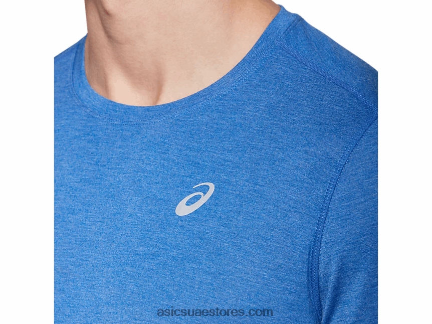 Asics هيذر الأزرق قميص دوراي بأكمام طويلة للرجال 2N24DJ2093