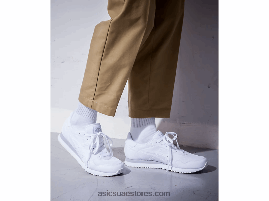 Asics أبيض عداء النمر 2N24DJ2104