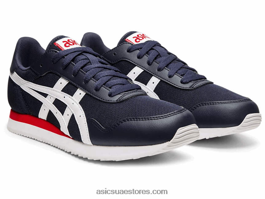 Asics منتصف الليل / أبيض عداء النمر 2N24DJ2106