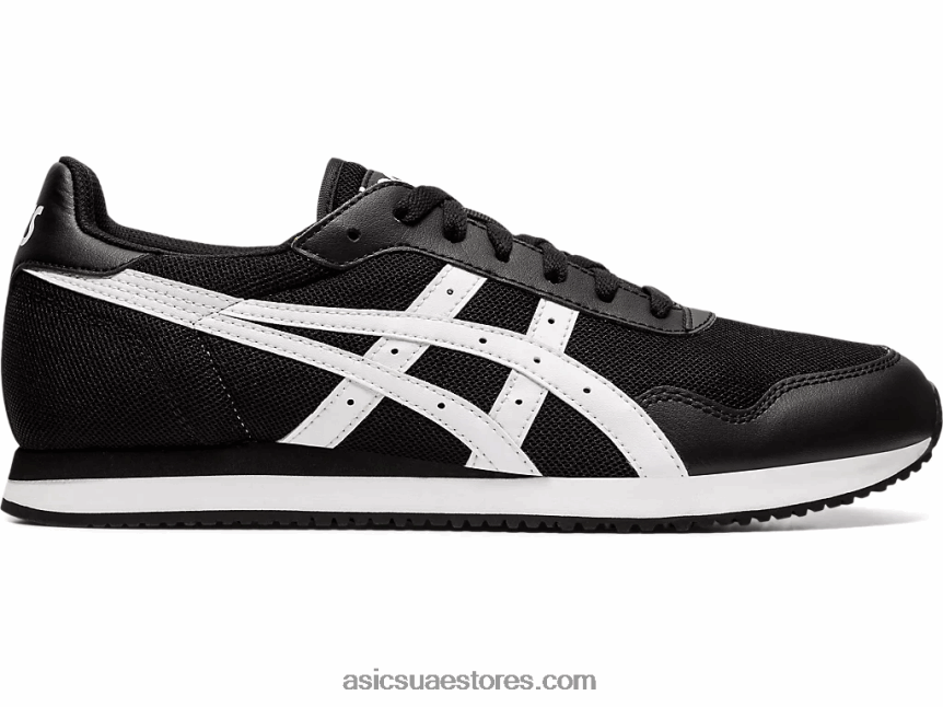 Asics أسود / أبيض عداء النمر 2N24DJ2107