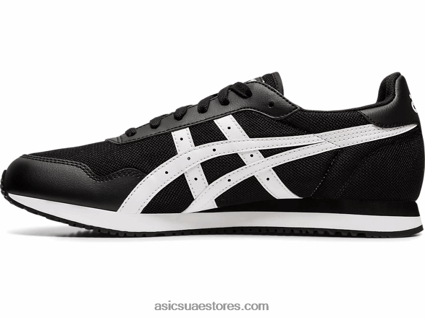 Asics أسود / أبيض عداء النمر 2N24DJ2107