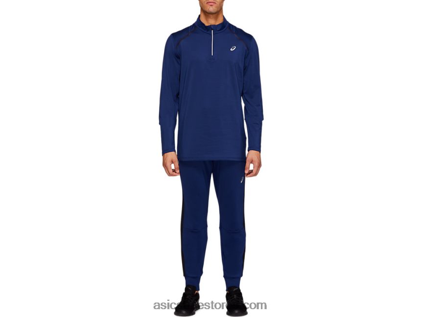 Asics هيذر أزرق / أسود ركض ثيرموبوليس للرجال 2N24DJ2115