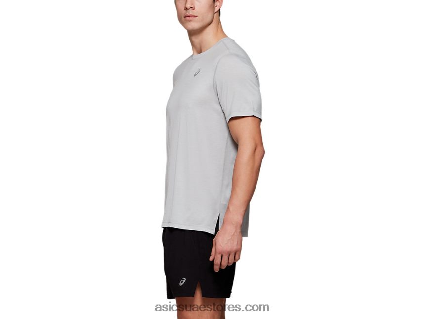Asics هيذر رمادي فاتح قميص دوراي للرجال بأكمام قصيرة 2N24DJ2123