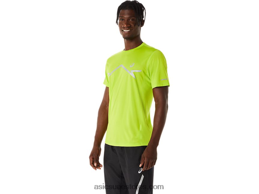 Asics نكهة الجير قميص بأكمام قصيرة وعرض خفيف للرجال 2N24DJ218