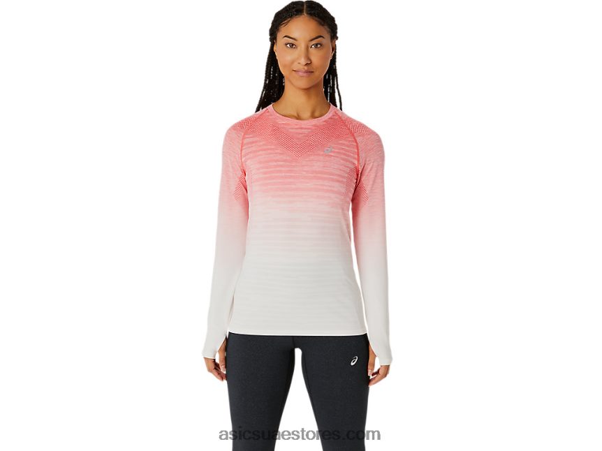 Asics كريم / بابايا المرأة طويلة الأكمام أعلى سلس 2N24DJ2210