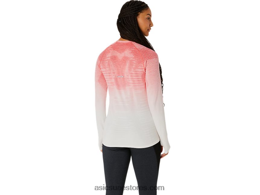 Asics كريم / بابايا المرأة طويلة الأكمام أعلى سلس 2N24DJ2210
