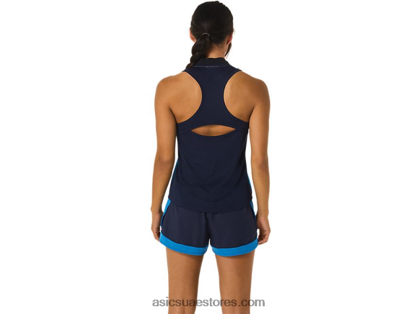 Asics السماء / تولد من جديد الأزرق خزان المباراة النسائي 2N24DJ2251