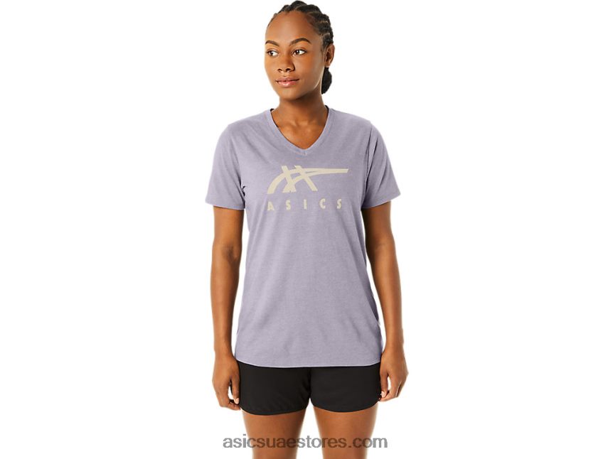 Asics الغسق البنفسجي مخطط للمرأة الخامس الرقبة 2N24DJ2263
