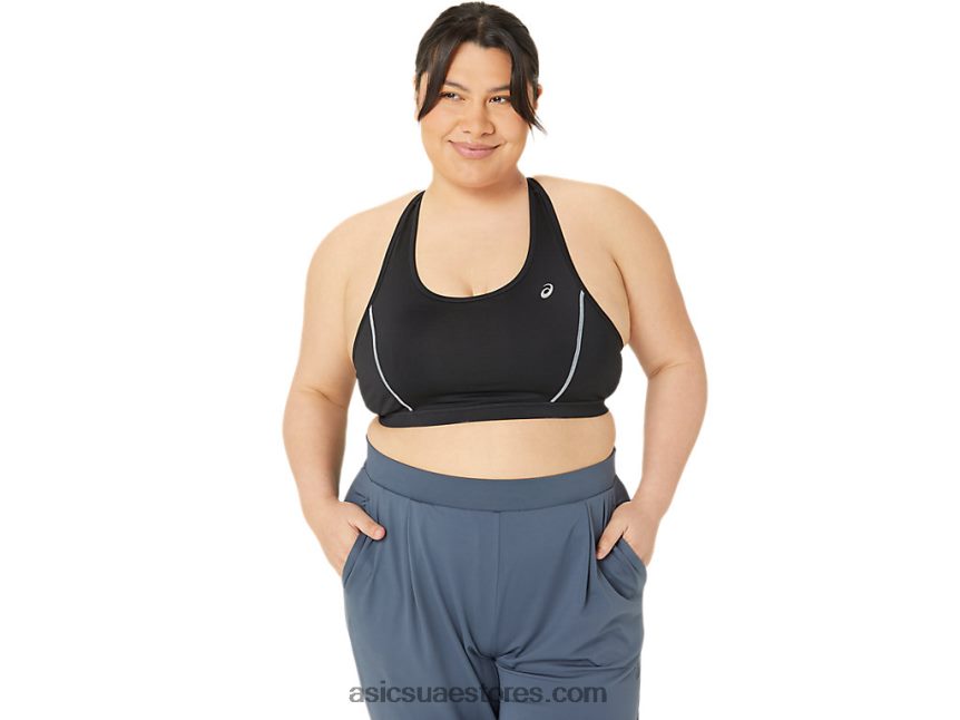 Asics أسود الأداء تدريب المرأة الأساسية الصدرية 2N24DJ2298