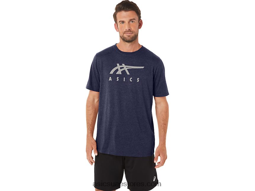 Asics هيذر الطاووس كم قصير شريطية 2N24DJ23