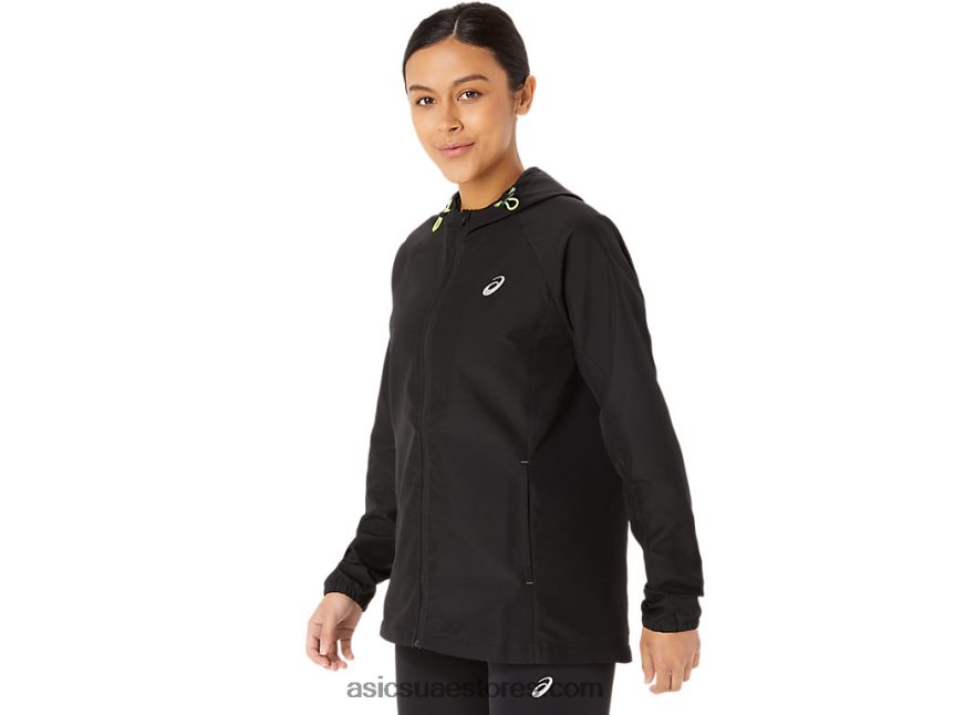 Asics أسود الأداء سترة نسائية قابلة للتعبئة 2N24DJ2310