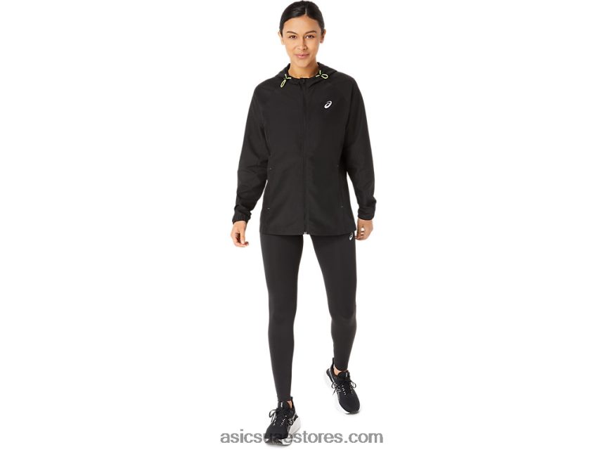 Asics أسود الأداء سترة نسائية قابلة للتعبئة 2N24DJ2310