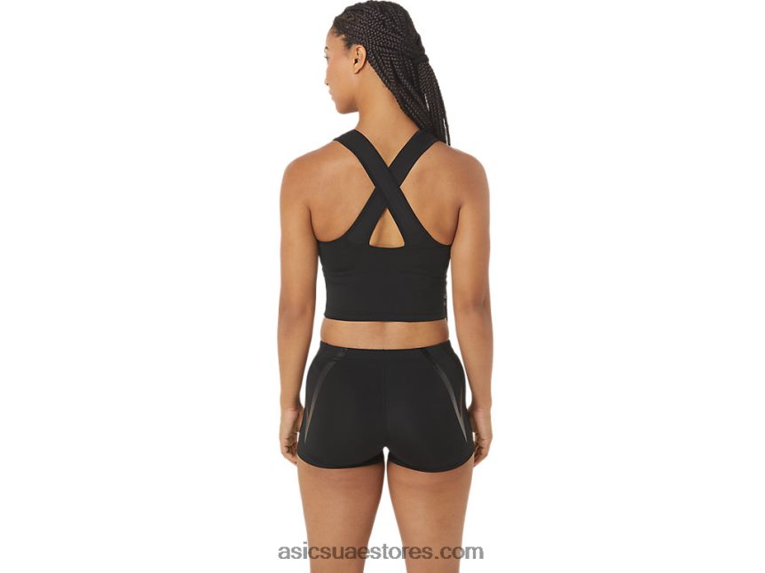 Asics أسود الأداء اقتصاص المسار للمرأة 2N24DJ2312