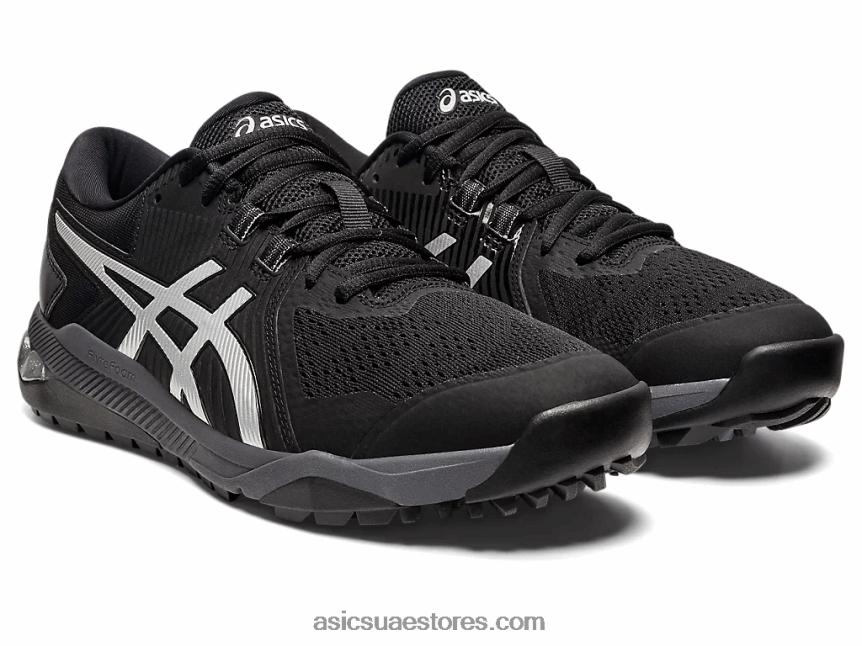 Asics أسود / رمادي الناقل جل انزلاق الرجال بالطبع 2N24DJ233