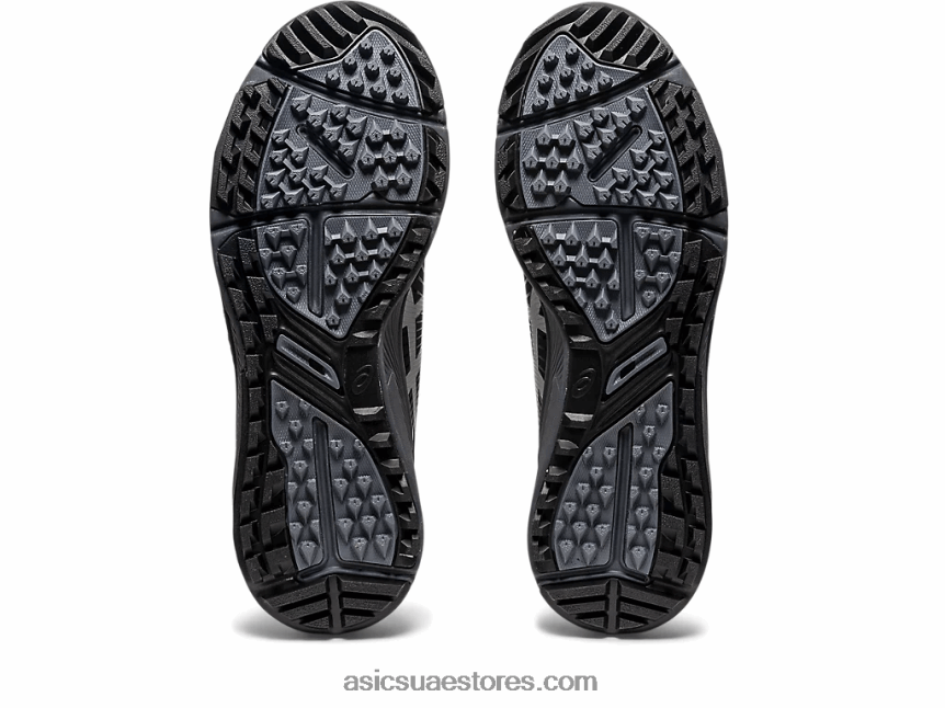 Asics أسود / رمادي الناقل جل انزلاق الرجال بالطبع 2N24DJ233