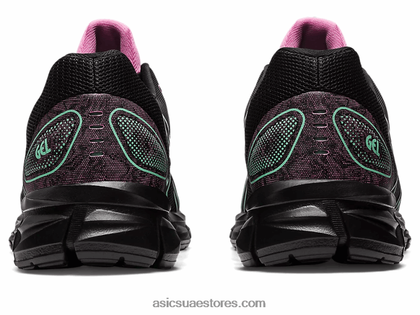 Asics أسود / أخضر جليدي هلام الكم لايت الثاني 2N24DJ2340