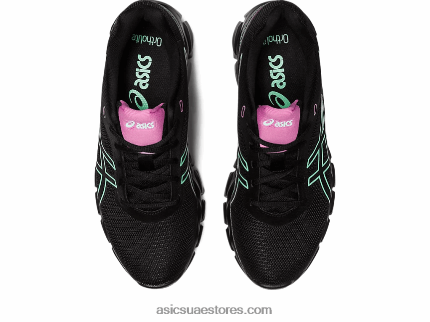 Asics أسود / أخضر جليدي هلام الكم لايت الثاني 2N24DJ2340