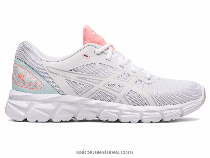 Asics أبيض / رمادي متوسط هلام الكم لايت الثاني 2N24DJ2344