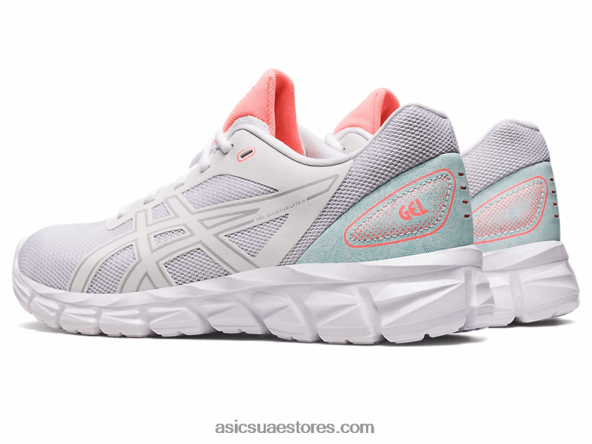 Asics أبيض / رمادي متوسط هلام الكم لايت الثاني 2N24DJ2344
