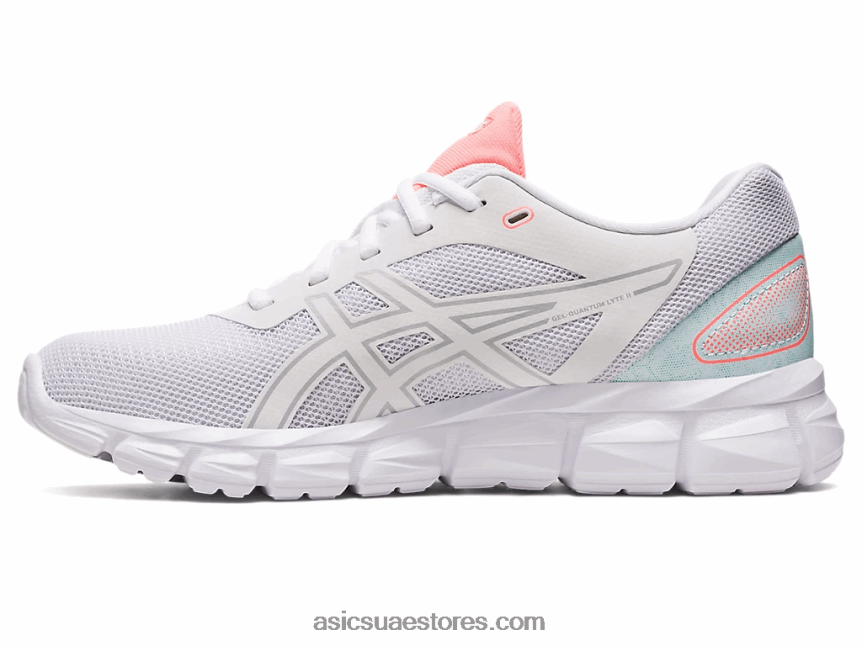 Asics أبيض / رمادي متوسط هلام الكم لايت الثاني 2N24DJ2344