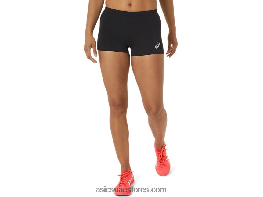 Asics أسود الأداء بانت الساخنة المسار المرأة 2N24DJ2348