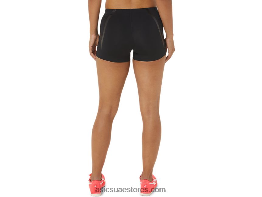 Asics أسود الأداء بانت الساخنة المسار المرأة 2N24DJ2348