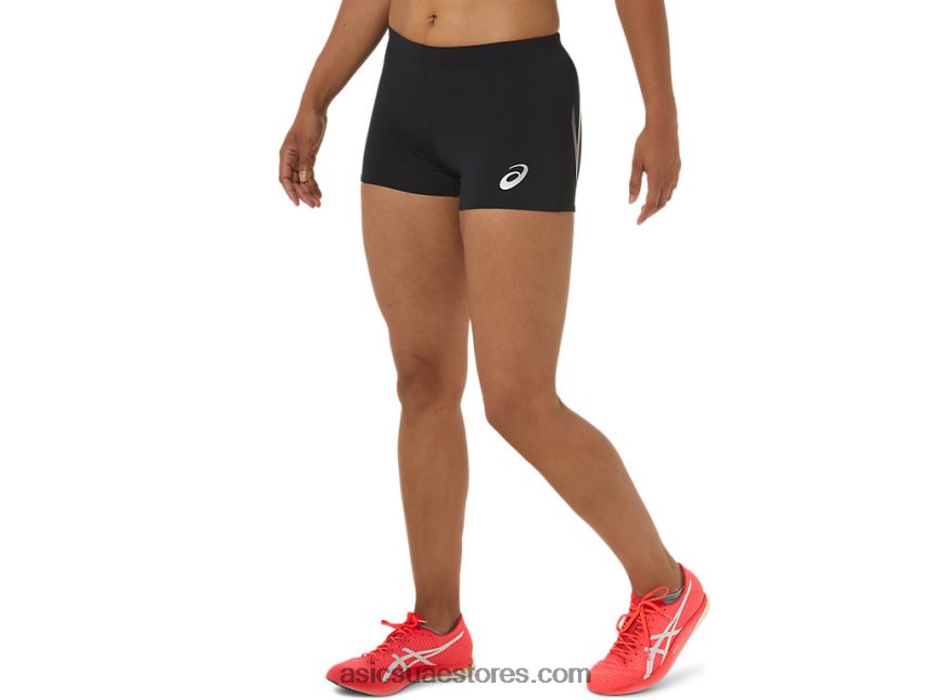 Asics أسود الأداء بانت الساخنة المسار المرأة 2N24DJ2348