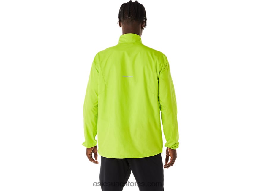 Asics نكهة الجير / أسود الأداء سترة الرجال الخفيفة 2N24DJ238