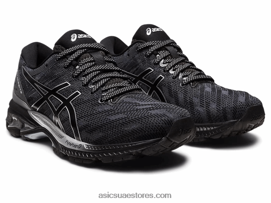 Asics أسود / فضي نقي هلام الجاديت 2N24DJ2396