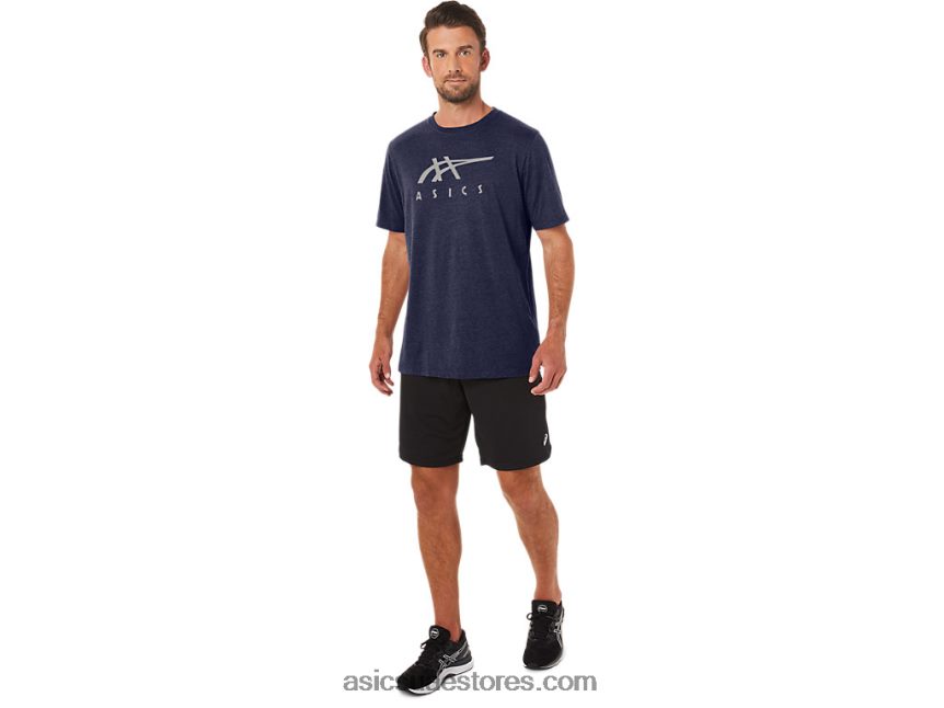 Asics هيذر الطاووس كم قصير شريطية 2N24DJ23