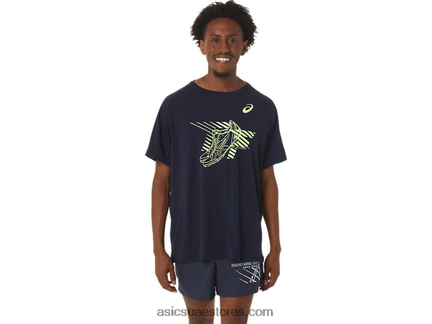 Asics منتصف الليل أحذية رجالية جرافيك بأكمام قصيرة 2N24DJ243