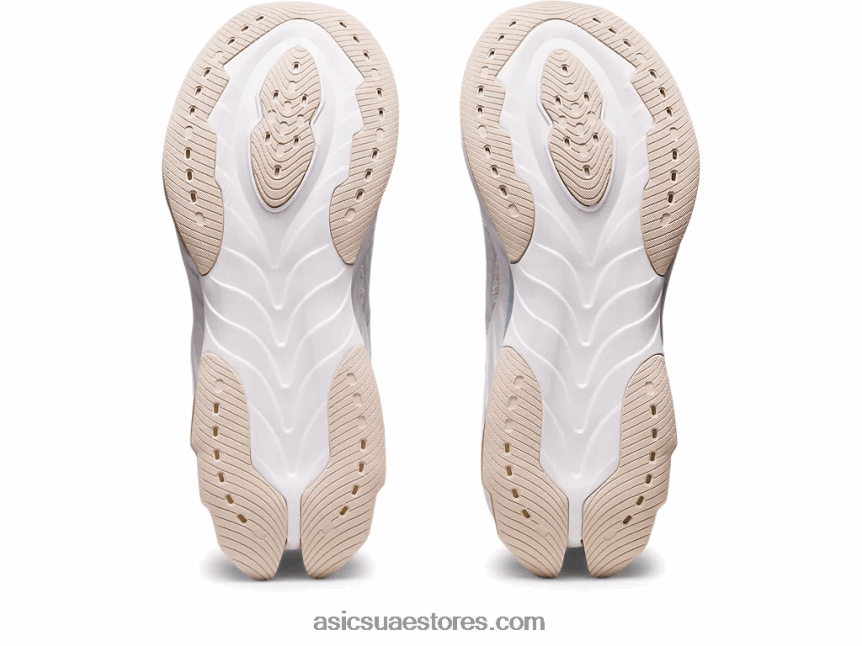 Asics أبيض / بيج معدني انفجار جل كينسي 2N24DJ2439