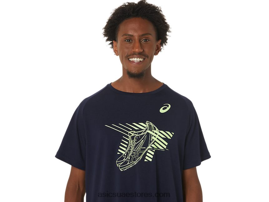 Asics منتصف الليل أحذية رجالية جرافيك بأكمام قصيرة 2N24DJ243