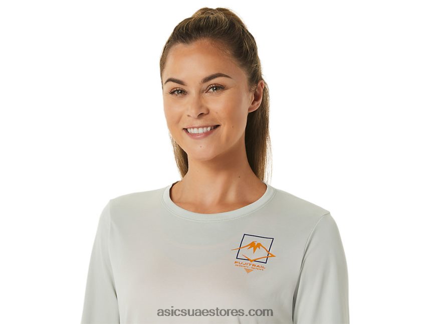 Asics حكيم خفيف توب نسائي بأكمام طويلة مزين بشعار فوجيتريل 2N24DJ2476