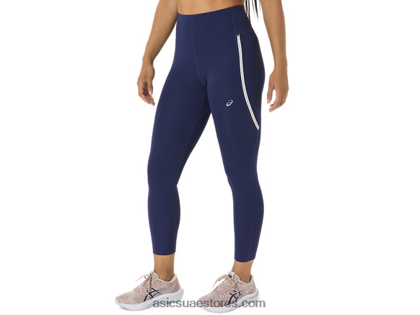 Asics ازرق نيلي ارتفاع الخصر سباق المرأة ضيق 2N24DJ2513