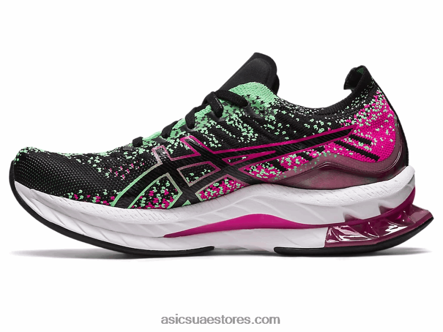 Asics الهذيان الأسود / الوردي انفجار جل كينسي 2N24DJ2581