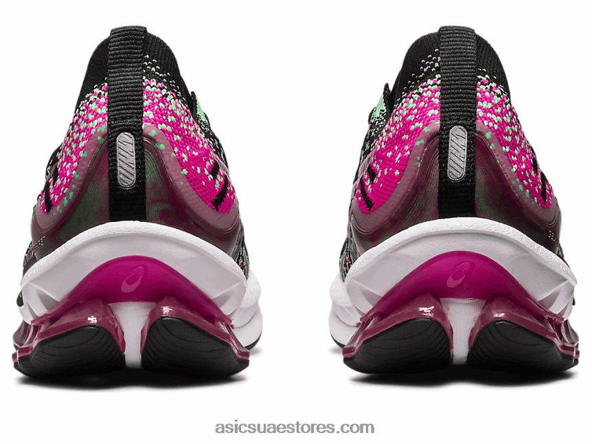 Asics الهذيان الأسود / الوردي انفجار جل كينسي 2N24DJ2581