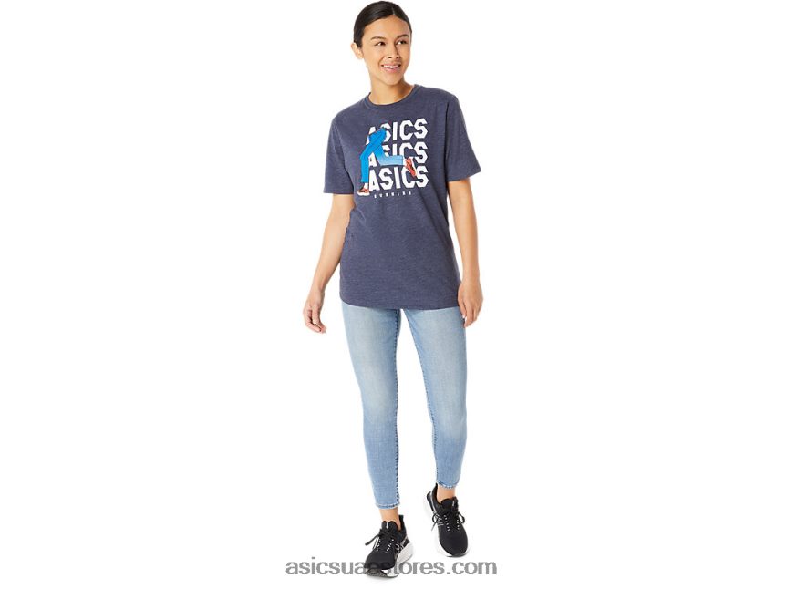 Asics هيذر الطاووس للجنسين الأزرق جان ميل طاقم المحملة 2N24DJ25